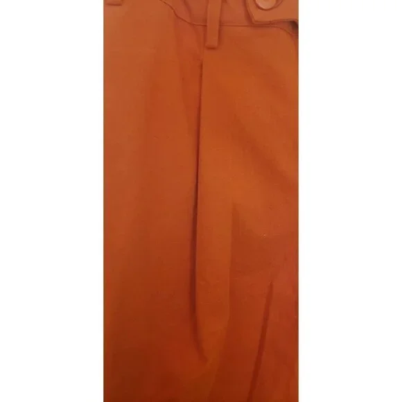 NEW FREE PEOPLE PATTI COTTON CROPPED RED PANTS SZ 8 - Picture 5 of 10